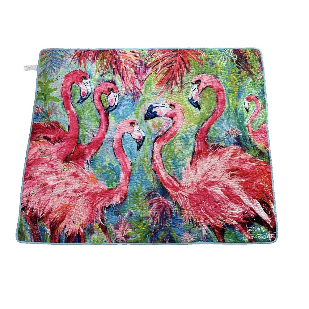 Leona Lovegrove Flamingos Throw Blanket Artist Bealls 48x60